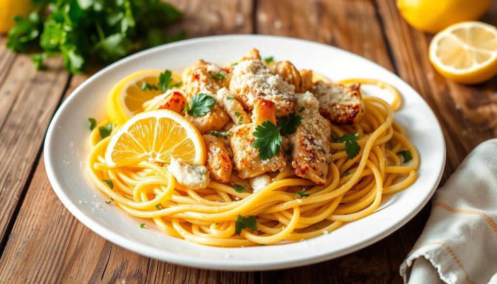 lemon chicken pasta dairy substitute