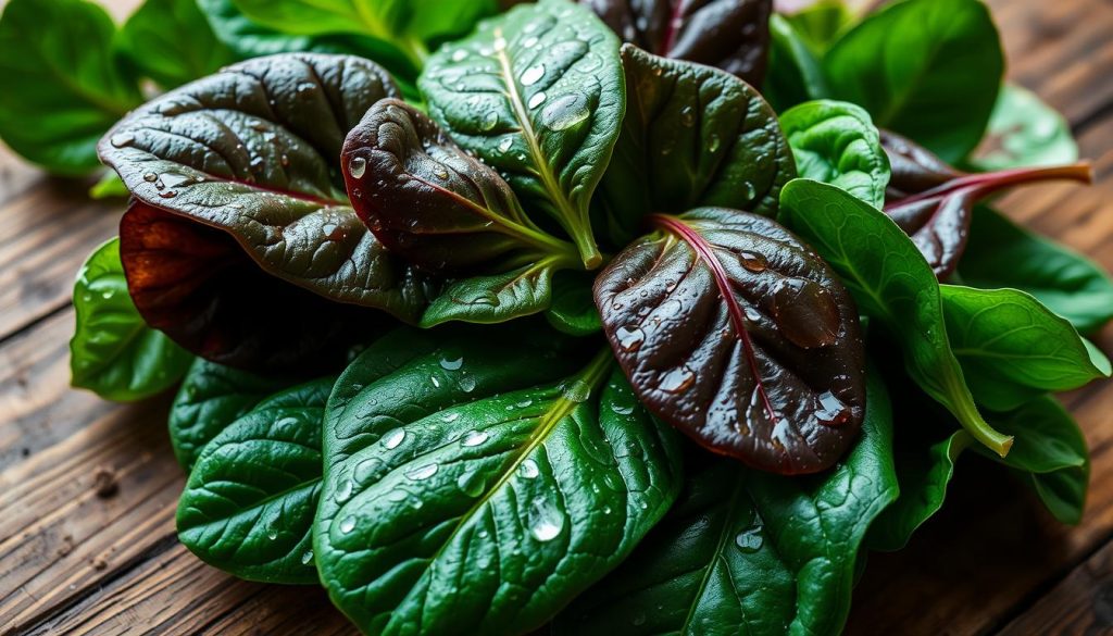 fresh spinach leaves